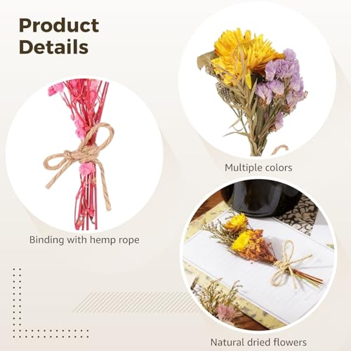 10 ramos mini de flores secas naturales para decoración miniatura 2