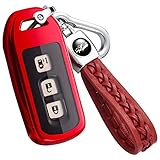 yoshinari N-BOXカスタム N-BOX+ プラス Nワゴン N-WGNカスタム N-ONE N-BOX SLASH スラッシュ N-VAN +STYLE ホンダ 用 Nシリーズ キーケース 本革 キーホルダー (Nシリーズ、レッド)