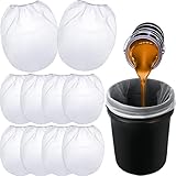 Patelai 10 Pcs 5 Gallon Paint Strainer Bags Regular Fine Mesh/Elastic Top Bag Strainers for Use with Paint Sprayers (White)