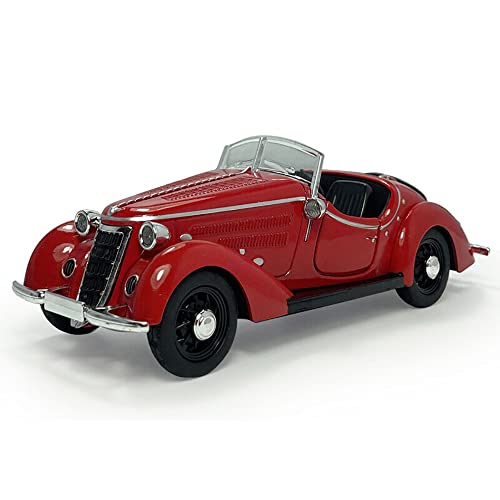 Image of 132 Diecast Metal car Classic Vintage Toy Car for Kids Light Sound Pullback Openable Door