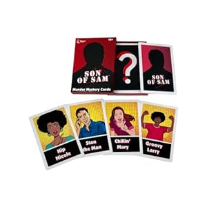 Regal Games - Son of Sam - Murder Mystery Card Game - for Holidays, Game Nights, and Parties - 5”x 2” Card Size - 54 Count - Up to 26 Players, Ages 12+ Regal Games Son of Sam Murder Mystery Card Game for Holidays Game Nights and Parties 5x 2 Card Size 54 Count Up to 26 Players Ages 12