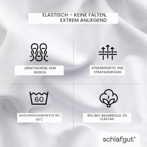 schlafgut Casual Spannbettlaken 120x200 cm 100% Bio-Baumwolle, Green Mid – Ansicht 3