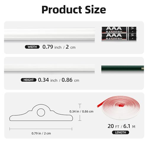 JSIWOTH 6,1 m Selbstklebende Wand Zierleiste Flexibel, Peel and Stick Wand Moulding Trim aus TPE, Dekorative Leiste für Spiegel Tür Schrank Rahmen, Einfache DIY Wanddekoration, Weiß