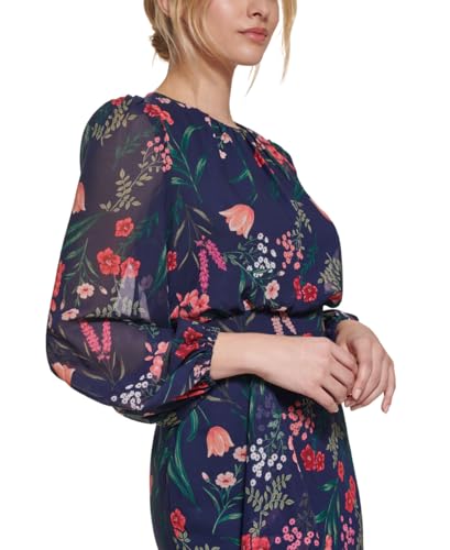 Eliza J Womens Balloon Sleeve High Neck Cascade Maxi Dress4