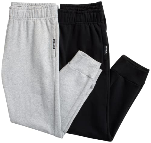 Rbx Girls' Sweatpants - 4 Pack Active Fleece Jogger Pants (Size: 4-16), Size 14-16, Lilac Multi/Grey Black #TOP3