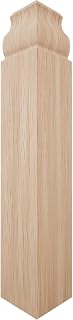1 1/8"W x 6 1/2"H x 1 1/8"P Americraft Solid Hardwood Stain Grade Universal Baseboard Inside Corner Block for Profiles up to 5 1/4"H x 1 1/8"P, Red Oak