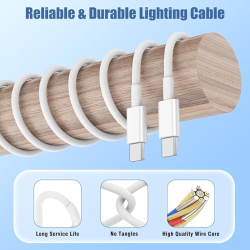 Image of Original 20W Power Delivery Charging Adapter with USB Type C to C Cable Compatible with iPhone 16, 16 Plus, 16 Pro, 16 Pro Max - (Adapter & Cable), White