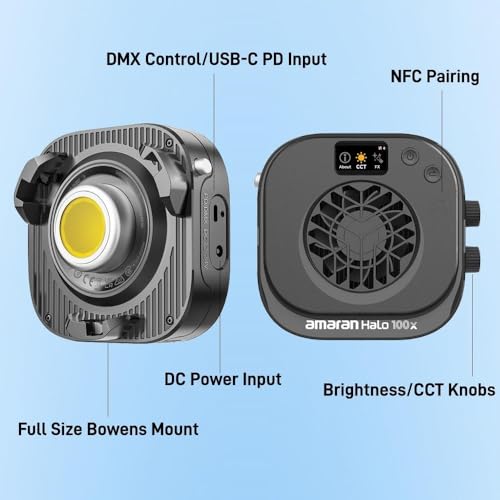 Image of Amaran Halo 100x COB Video Light Bi-Color Compact Bowens 100W