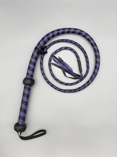 Fouet en cuir de taureau de qualité supérieure à franges 183 cm