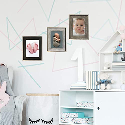 Tasse Verre 8X10" Rustic Picture Frames - (3-Pack)- Distressed Farmhouse Industrial Frame - Ready To Hang Or Stand - Built-In Easel - Silver Galvanized Metal Look With Wood Insert (8X10" (3-Pack)) #TOP6