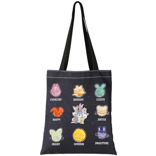Bolso tote de música K-pop, regalo para fanáticos de álbumes coreanos, bolso de hombro con letras de álbumes de boy bands coreanas miniatura 1