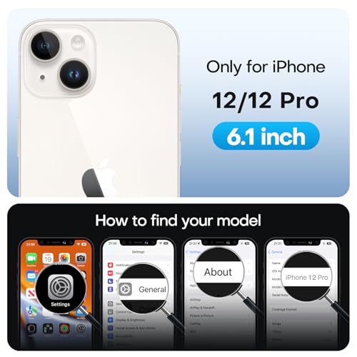 Image of TAURI 3 Pack for iPhone 12 /12 Pro Screen Protector 6.1 inch with Auto-Installation Tool, Tempered Glass, Scratch-Resistant, [Military Grade Protection] Film