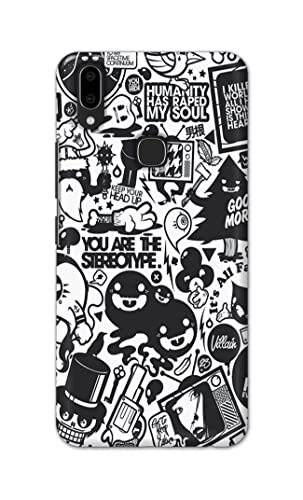 Image of Printed Hard Back Cover Case for Vivo V9 | V9 Youth | Vivo Z1 | Vivo Y89 Back Cover (Mixed Cartoon) -1302