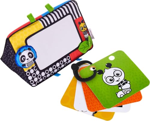 Image of Baby Einstein Flip for Art High Contrast Floor Activity Mirror with Take Along Cards, Tummy Time Play, Newborn+ 10.6 inch L x 7.5 inch W (Pack of 6)