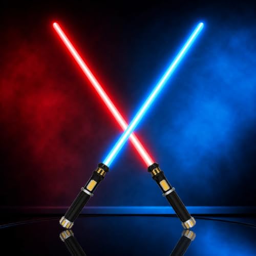 FlashyU 2 Pack Light Up Sword for Kids Toddlers Light Sword Toy for Boys Space War Party Cos Birthday for Teen Men Age 4 5 6 7 8 9 10+
