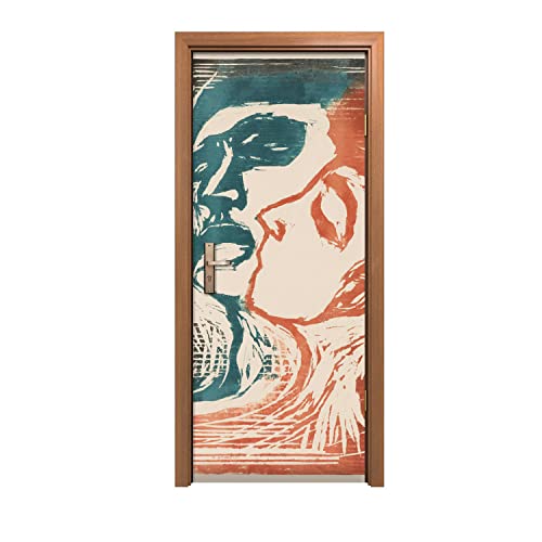 Autocollant de porte 90x200cm pour masquer les défauts d'un mur