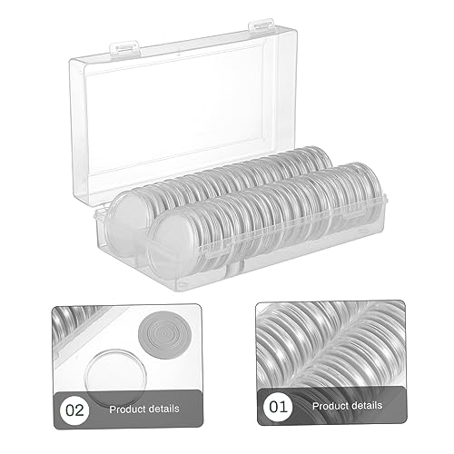 Set de 40 cápsulas plásticas redondas para monedas miniatura 7