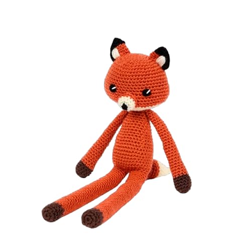 Kit Crochet Amigurumi Complet – Renard 30 cm– Coffret DIY Crochet Débutant – Matériel Inclus – Loisirs Créatifs Adulte