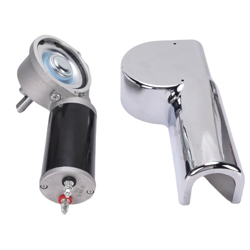 Xiuganpo Motor de Lona Eléctrica, Cubierta Cromada 90:1 12 V 1500 W 45 RPM, Motor de Lona para Camión Volquete con Ajuste de Repuesto, Ideal para SUPERWINCH 719627