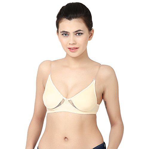 Image of Wirefree Non-Padded Teenager Backless Bra Panty Set for Women /Girls.
