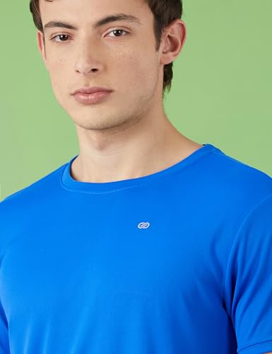 Image of Amazon Brand - Symbol Men's Solid Active Regular Fit Sports T-Shirt | Round Neck | Half Sleeve (Available in Plus Sizes)