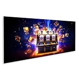 Tela di alta qualità su tela premium. Motivo: slot machine sette esplosione design colorato