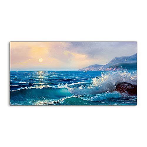 Tableau acrylique mer 100x50 cm Coloray pour décoration murale de salon