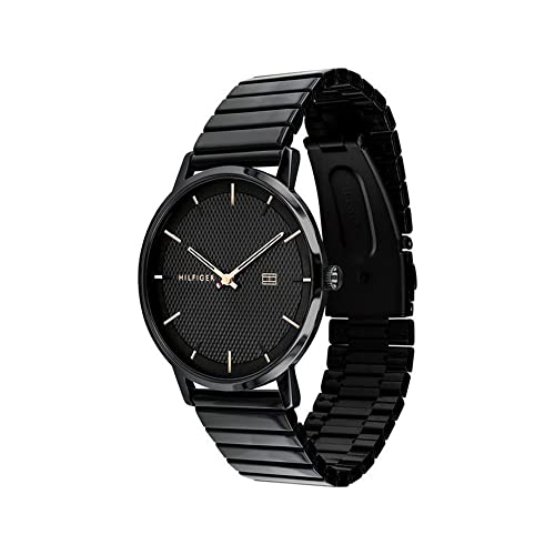 Image of Tommy Hilfiger Mens 40.5 James Black Dial Zinc Alloy Watch - NCTH1791655
