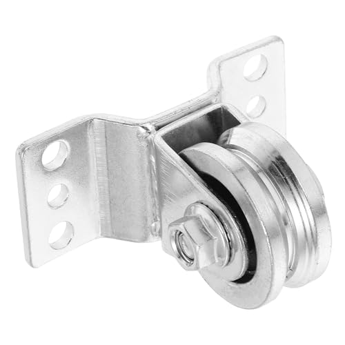 Baluue Fixed Groove Pulley Block R50 Heavy Duty Metal Rail Rope Pulley for Lifting and Industrial Material Handling