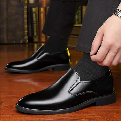 Men's Business Casual Loafers Breathable Low Cut Slip On Driving Shoes Spring Autumn Black Lazy Shoes Comfortable Soft Leather Footwear4