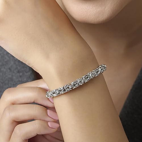 Image of TRUESILVER ACPL 925 Sterling Silver Sliding Bolo Bracelets for Women | BIS Hallmarked Fancy Link Rolo Design Bracelet | Adjustable Slider Chain Bracelet Gift for Birthday Anniversary Wedding
