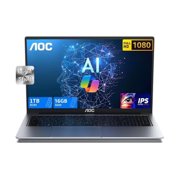 AOC Gaming Laptop, AI Laptop Computer with Intel Core Ultra5 125U, 16GB DDR5 1TB SSD, 16.1-inch FHD Display, 2024 Newest Laptop with Backlit KB, Support WiFi 6, Type_C, BT5.2, One-Click with Copilot