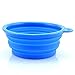 Awhao plato para Perro, Gato, Perro, Viaje, Plegable, Portátil, de silicona, de alimentación y agua