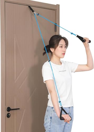 Fanwer Polea Hombro, Poleas Rehabilitacion Hombro para Fisioterapia, Cuerda para Gimnasio Polea Isocinetica, Cuerdas Ejercicio Puerta para Rehabilitación, Ejercicio y Prevención de Lesiones