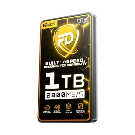 Fantom Drives Extreme 1TB External SSD - 2800MB/s, Thunderbolt 3 and 4, USB Type-C, Aluminum, 3D NAND TLC, TB3X-2300N1TB