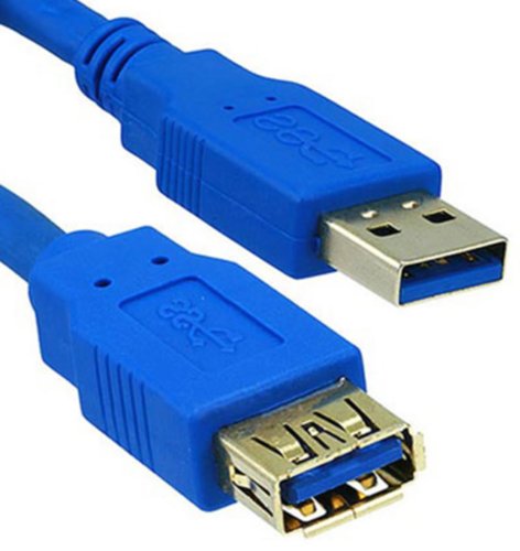 C&E CNE62952 6ft USB 3.0 A Male to A Female Extension Cable (Blue)