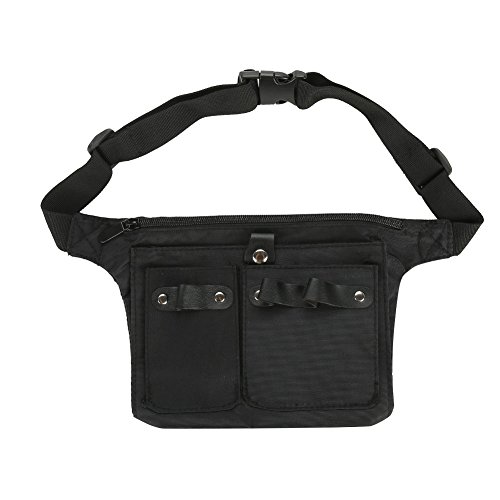 Bolsa de herramientas de peluquería profesional, cinturón de cintura para peine de tijera para el cabello, organizador de múltiples bolsillos con correas extraíbles,