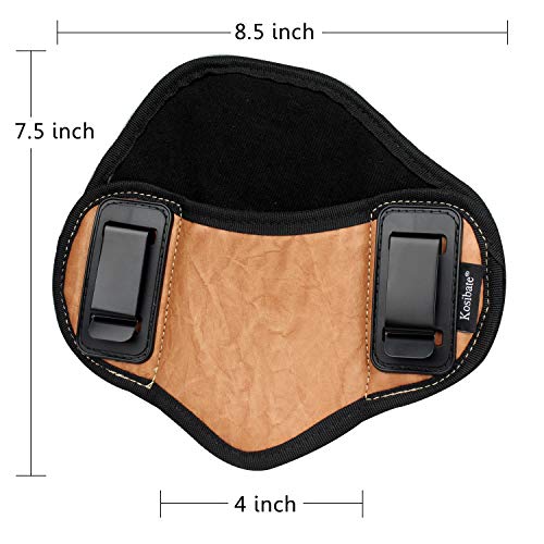 Kosibate G2C Taurus Holster, IWB Pancake Holsters with Light PU Leather Concealed Carry Compatible with PT111 G26 27 33, M&P Shield, XDs Holsters (Brown, Right Hand)
