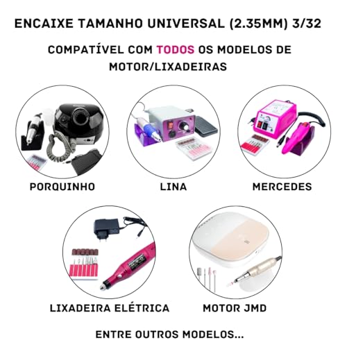 Kit 3 Brocas Polidoras +2 Diamantadas +1 Cerâmica +1 Limpeza