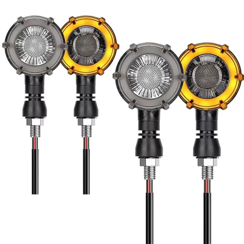 Luces de señal giro para motocicleta con destello secuencial de dos colores 12V