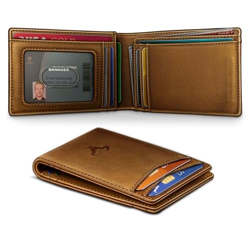 BULLIANT Men's Slim Full Grain Wallet Bill Holder-