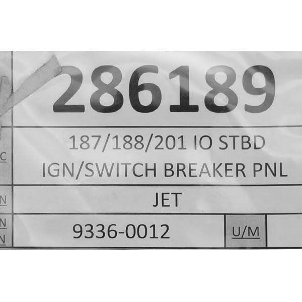 Hurricane Boat Blank Ignition Panel 286189 | SunDeck Sport Dark Gray
