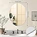 JUNEBRUSHS Oval Mirror, Acrylic Oval Bathroom Mirrors Unbreakable Frameless Wall-Mounted Mirrors for Wall Bedroom Home Decor