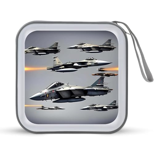 Étui de rangement portable pour 40 CD antichoc avec fermeture zippée pour disques DVD