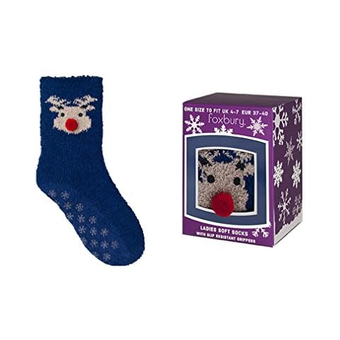 Ladies Novelty Christmas Animal Socks Gift Box Cover
