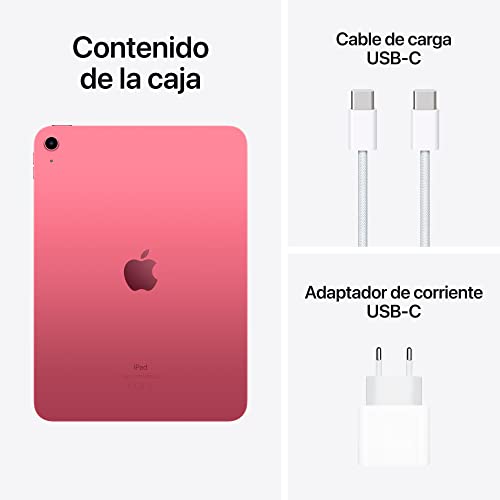 Apple 2022 iPad de 10,9 Pulgadas (Wi-Fi, 64 GB) - Rosa (10.ª generación)