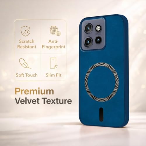 Image of Jkobi Leather Finish Back Cover Case for Motorola Moto Edge 50 Neo (MagSafe Compatible Wireless Charging | Soft Touch | Camera Bump Protection)