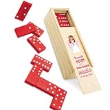 Lote 5 dominó personalizado con tu nombre, fecha y texto - Pack Dominós de madera para detalle comunión - detalle boda (Comunion niña)