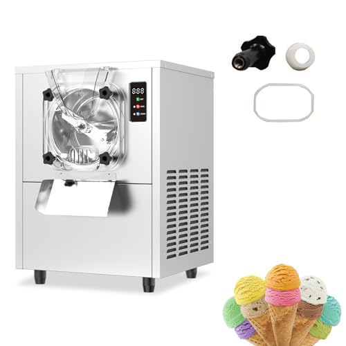 POWHA Commercial Ice Cream Machine, 5L Ice Cream Maker Large capacity, Automatic Stainless Steel Frozen Dessert Maker with LED Display, Auto Clean, for Restaurants, Coffee, Milk Tea Shops, 1400W
