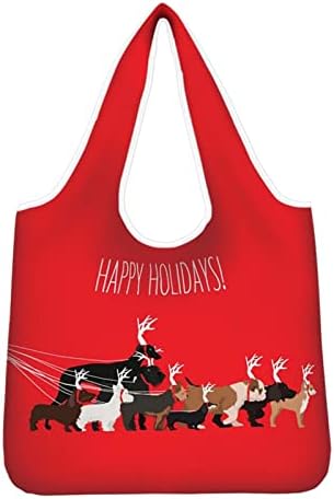 Pizding Reusable Grocery Bags Black Cat Design Eco-Friendly Produce Bags Foldable Collapsible Large Storage Tote Bags Box for Clothes, Toys, Shoes and Picnic